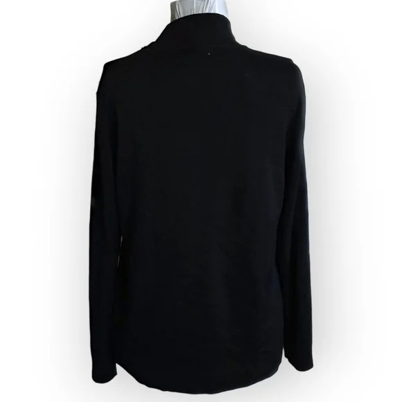Calvin Klein Mock Neck Sweater, Black, Size Medium - Picture 5 of 9